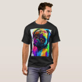Mops in waterverfspatten 2 t-shirt (Voorkant volledig)