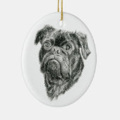 Mops Keramisch Ornament (Rechts)