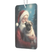 Mops Met Kerstman Festieve Kerstmis Luchtverfrisser (Links)