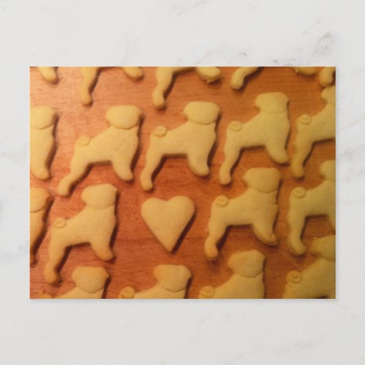 Mops mit Herz. Pug met hart Briefkaart (Voorkant)