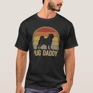 Mops Papa Funny Retro Hond Vader Hond Eigenaar Cad T-shirt