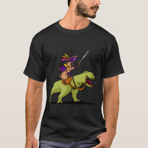 Mops Piraat Ridder T-Rex Dinosaur T-shirt
