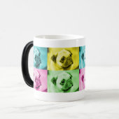 Mops "pop art" Verwandlungstasse Magische Mok (Voorkant links)