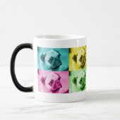 Mops "pop art" Verwandlungstasse Magische Mok (Links)