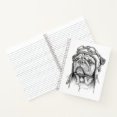 Mops / Pug Marble Statue Antique Style Notebook Notitieboek (Binnen)
