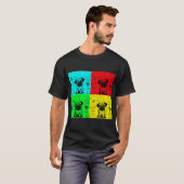 Mops schetsboek 5 POP ART T-shirt (Voorkant volledig)