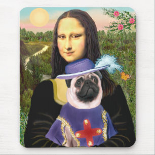 Mops (Sir) - Mona Lisa - Aangepast Muismat