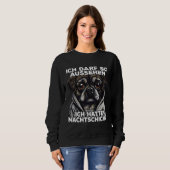 Mops Spruch Lustig Geschenk I Ich hatte Nachtschic Trui (Voorkant volledig)