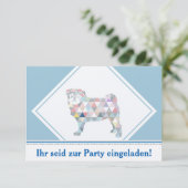 Mops Uitnodigingen (Staand voorkant)