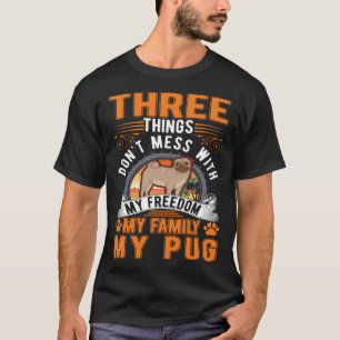 Mops Vrijheid Familie Mops T-shirt