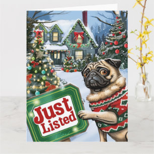 Mopsfeest Kersthumor Makelaar Kerstmis Kaart