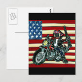 Mopsfiets Pug Briefkaart (Voorkant / Achterkant)