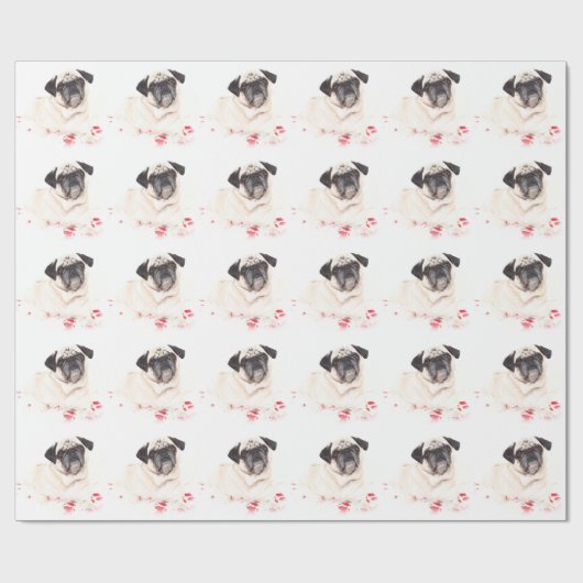Mopsgesicht Cadeaupapier (Vlak)