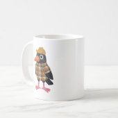 Mopshaged Kauw met honkbalpet mok (Voorkant links)
