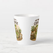 Mopshagedis koffieliefhebber latte mok | Maar eers (Voorkant)