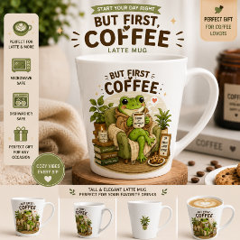Mopshagedis koffieliefhebber latte mok | Maar eers