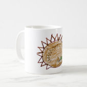 Mopshagedis met blad koffiemok (Voorkant links)