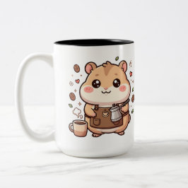 Mopshamster Barista Tweekleurige Koffiemok