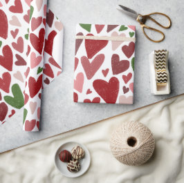 Mopshartjes valentijnsdag mok cadeaupapier