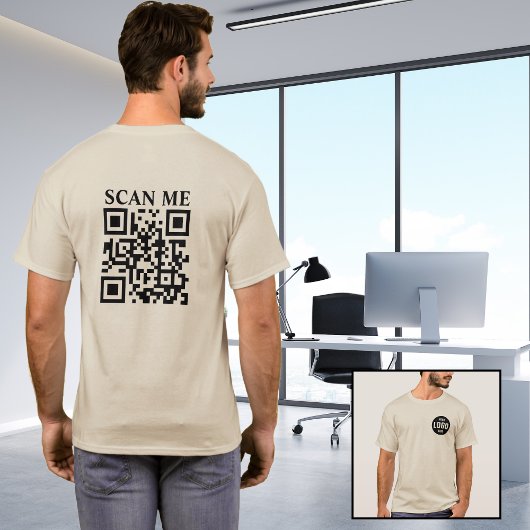 Mopshirts met aangepaste QR-code: Promoot uw bedri T-shirt
