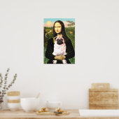 Mopshond 3 (vos) - Mona Lisa Poster (Keuken)