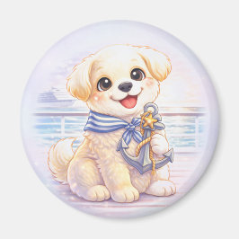 Mopshond Anker Ronde Magneet Cruise Cute