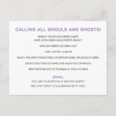 Mopshond bad Halloween kleur uitnodiging (Achterkant)