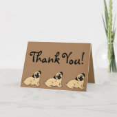 Mopshond bedankt kaart (Voorkant)