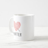 Mopshond breimok, Breimok, Cadeau voor breister Koffiemok (Voorkant links)