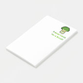 Mopshond Broccoli Grappige Cartoon Ontwerp Post-it® Notes (Schuin)
