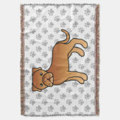 Mopshond Cute Cartoon-hond Deken (Voorkant Verticaal)