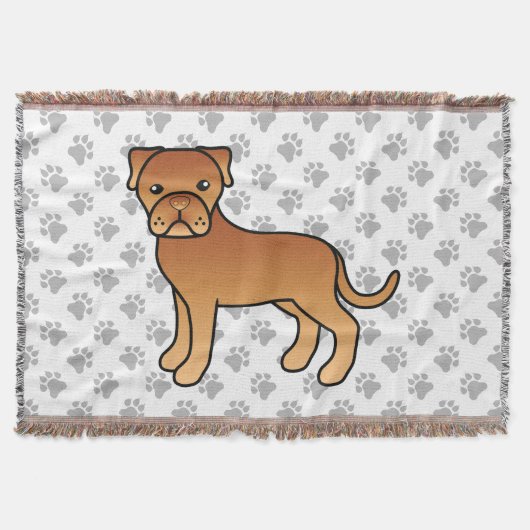 Mopshond Cute Cartoon-hond Deken (Voorkant)