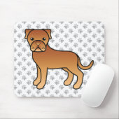 Mopshond Cute Cartoon-hond Muismat (Met muis)