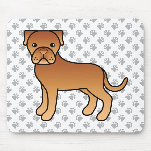 Mopshond Cute Cartoon-hond Muismat (Voorkant)