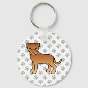 Mopshond Cute Cartoon-hond Sleutelhanger