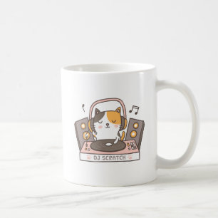 Mopshond DJ Scratch Kitty Cat Stomme Beker Koffiemok
