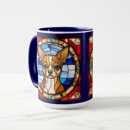 Mopshond drinkbeker mok (Voorkant links)