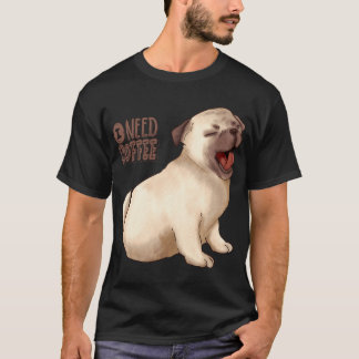 Mopshond heeft koffie nodig t-shirt