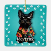 Mopshond huisdier keramisch ornament (Achterkant)