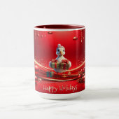 Mopshond Kerst Kerstmis Mok (Midden)