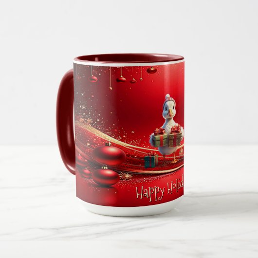Mopshond Kerst Kerstmis Mok (Voorkant links)