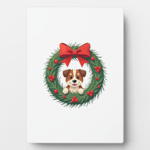 Mopshond Kerst Krans Kerstmis Hond Moeder D Fotoplaat
