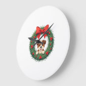 Mopshond Kerst Krans Kerstmis Hond Moeder D Grote Klok (Hoek)