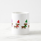 Mopshond Kerst Reindeer Mok (Center)