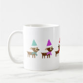 Mopshond Kerst Reindeer Mok (Links)