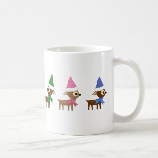 Mopshond Kerst Reindeer Mok (Rechts)