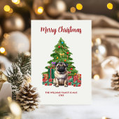 Mopshond Kerstkaart