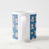 Mopshond Kerstmug Grote Koffiekop (Achterkant)