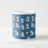 Mopshond Kerstmug Grote Koffiekop (Voorkant)