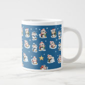 Mopshond Kerstmug Grote Koffiekop (Rechts)